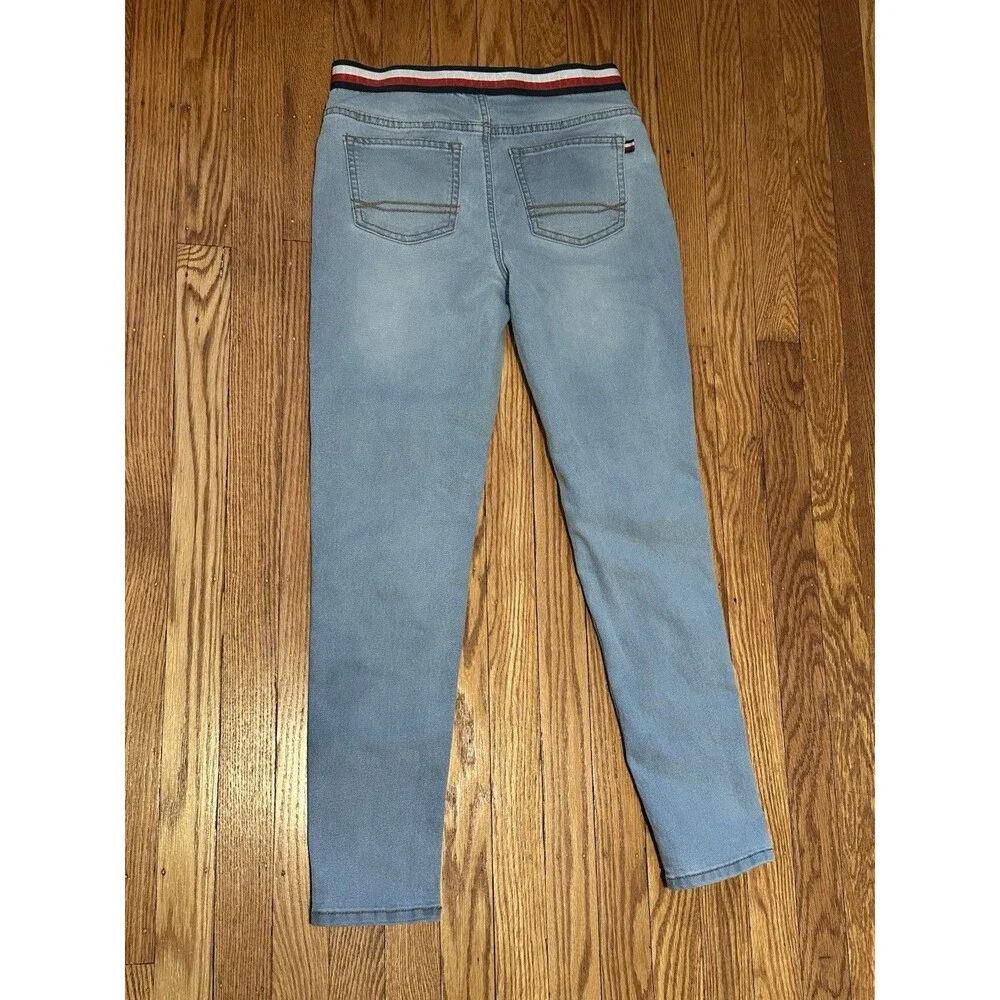 Tommy Hilfiger Girl's Stretch Denim Jegging Jeans Size L 12/14 Elastic Waist